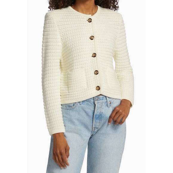BA&SH Ecru Gaspard Cardigan Sweater